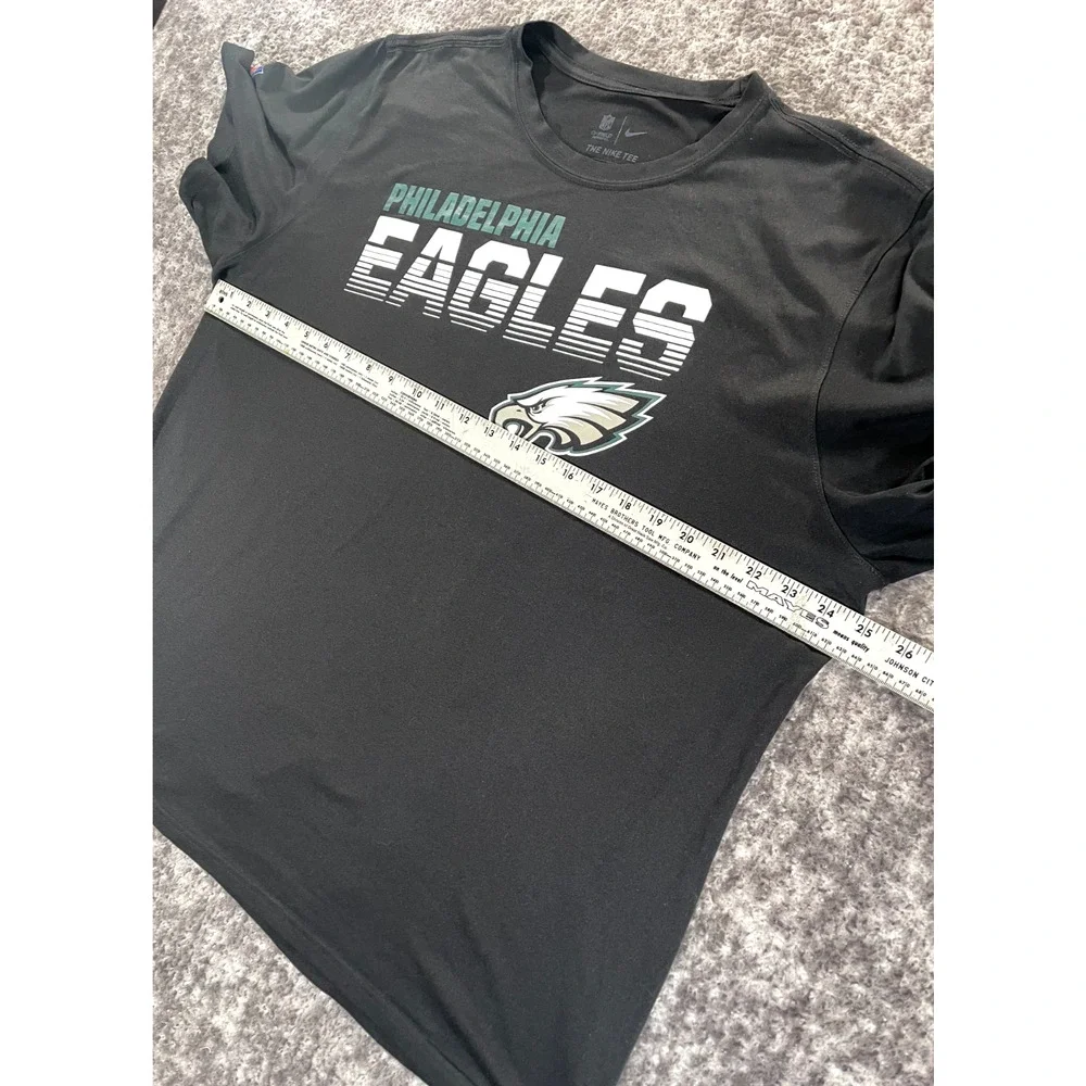 Nike Tee Men's Philadelphia Eagles NFL Black Short Sleeve 2XL Dri Fit T-shirt